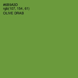 #6B9A3D - Olive Drab Color Image