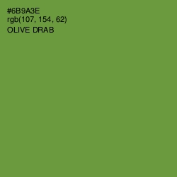 #6B9A3E - Olive Drab Color Image