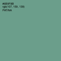 #6B9F8B - Patina Color Image