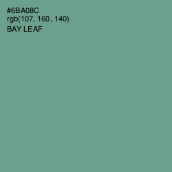 #6BA08C - Bay Leaf Color Image