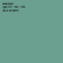 #6BA091 - Sea Nymph Color Image