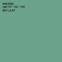 #6BA28C - Bay Leaf Color Image