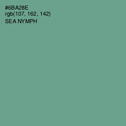 #6BA28E - Sea Nymph Color Image