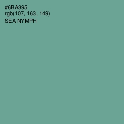 #6BA395 - Sea Nymph Color Image