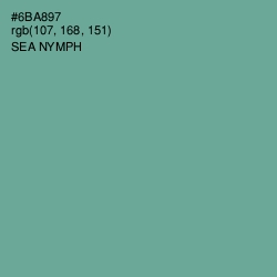 #6BA897 - Sea Nymph Color Image