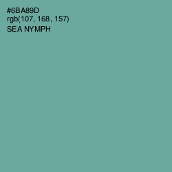 #6BA89D - Sea Nymph Color Image