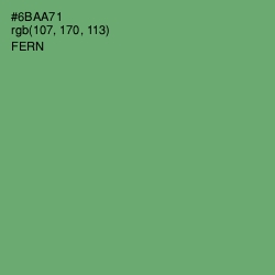 #6BAA71 - Fern Color Image