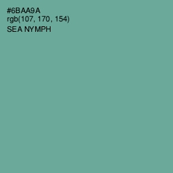 #6BAA9A - Sea Nymph Color Image