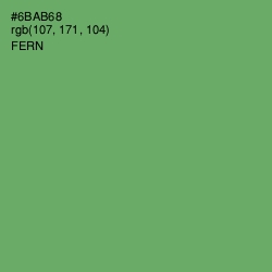 #6BAB68 - Fern Color Image