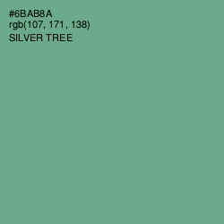 #6BAB8A - Silver Tree Color Image