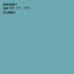 #6BABB1 - Gumbo Color Image
