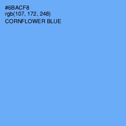 #6BACF8 - Cornflower Blue Color Image