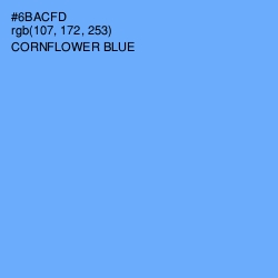#6BACFD - Cornflower Blue Color Image