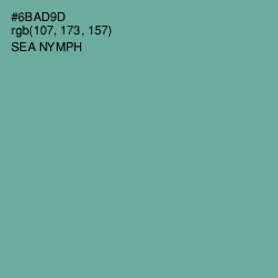 #6BAD9D - Sea Nymph Color Image