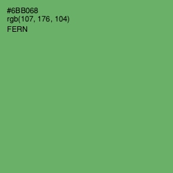 #6BB068 - Fern Color Image