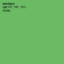 #6BBB65 - Fern Color Image