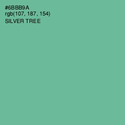 #6BBB9A - Silver Tree Color Image