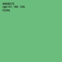 #6BBD7E - Fern Color Image