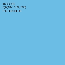 #6BBDE6 - Picton Blue Color Image