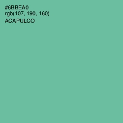 #6BBEA0 - Acapulco Color Image