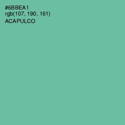 #6BBEA1 - Acapulco Color Image