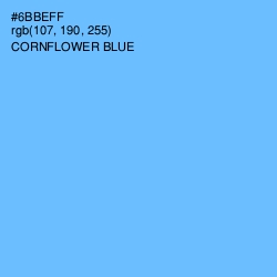 #6BBEFF - Cornflower Blue Color Image