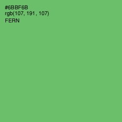 #6BBF6B - Fern Color Image