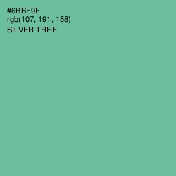 #6BBF9E - Silver Tree Color Image