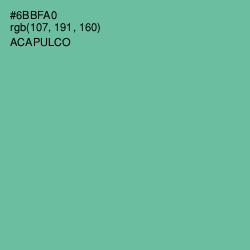 #6BBFA0 - Acapulco Color Image