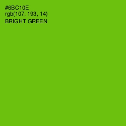 #6BC10E - Bright Green Color Image