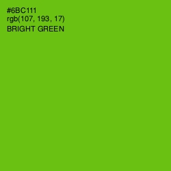 #6BC111 - Bright Green Color Image