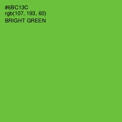 #6BC13C - Bright Green Color Image