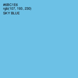#6BC1E6 - Sky Blue Color Image