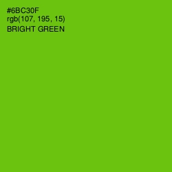 #6BC30F - Bright Green Color Image