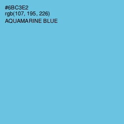 #6BC3E2 - Aquamarine Blue Color Image