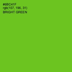 #6BC41F - Bright Green Color Image