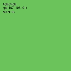 #6BC45B - Mantis Color Image