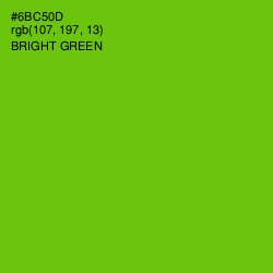 #6BC50D - Bright Green Color Image