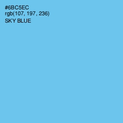 #6BC5EC - Sky Blue Color Image