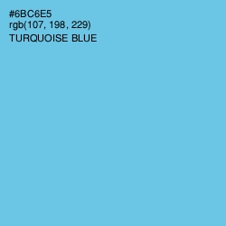 #6BC6E5 - Turquoise Blue Color Image