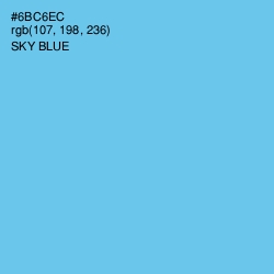 #6BC6EC - Sky Blue Color Image