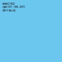 #6BC7ED - Sky Blue Color Image