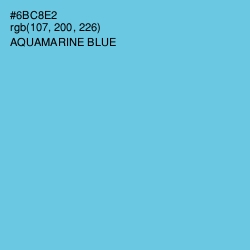 #6BC8E2 - Aquamarine Blue Color Image