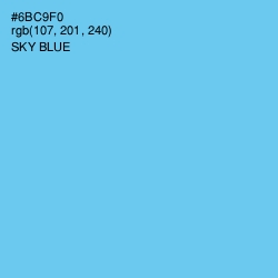 #6BC9F0 - Sky Blue Color Image