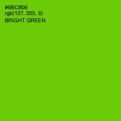 #6BCB06 - Bright Green Color Image