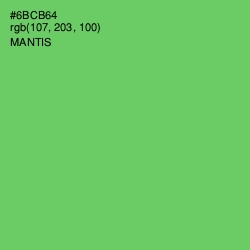 #6BCB64 - Mantis Color Image