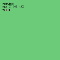 #6BCB78 - Pastel Green Color Image