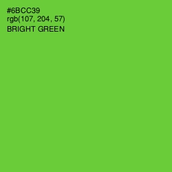 #6BCC39 - Bright Green Color Image