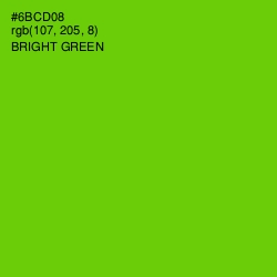 #6BCD08 - Bright Green Color Image