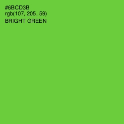 #6BCD3B - Bright Green Color Image